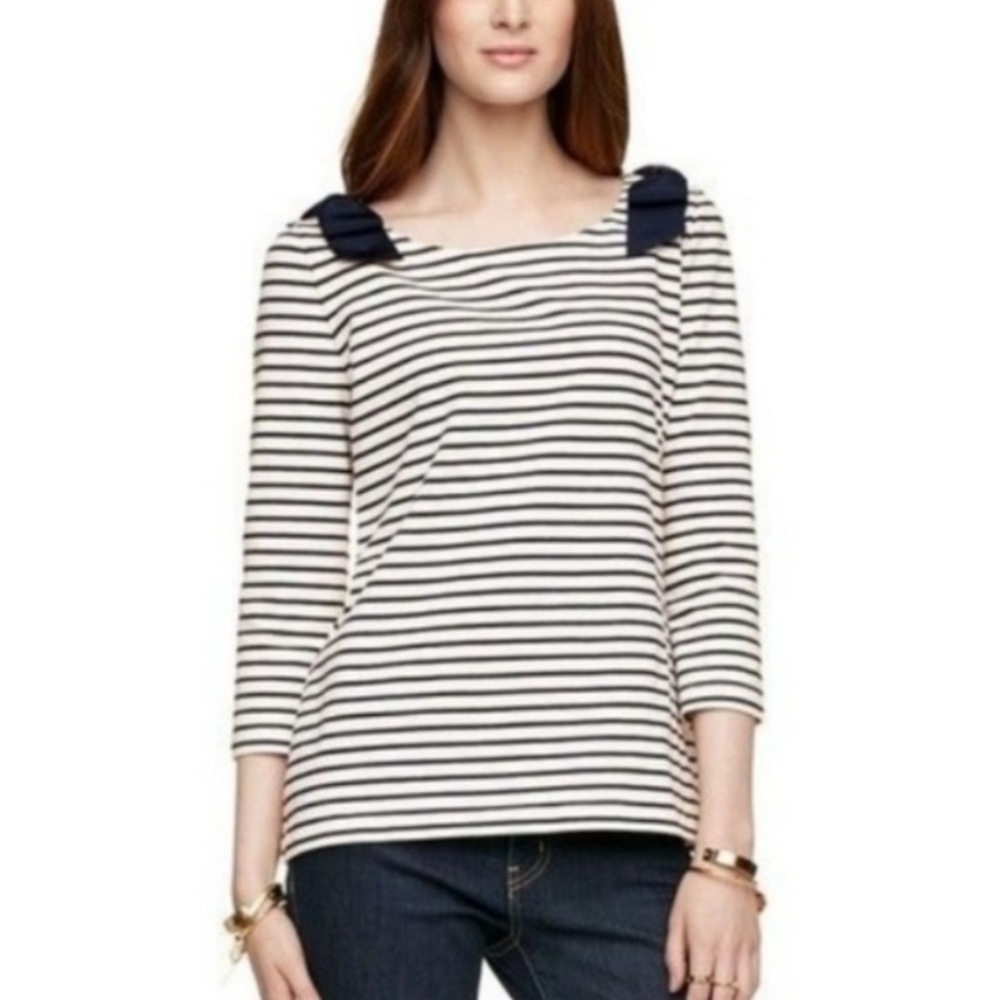 Kate Spade Navy and Cream striped top